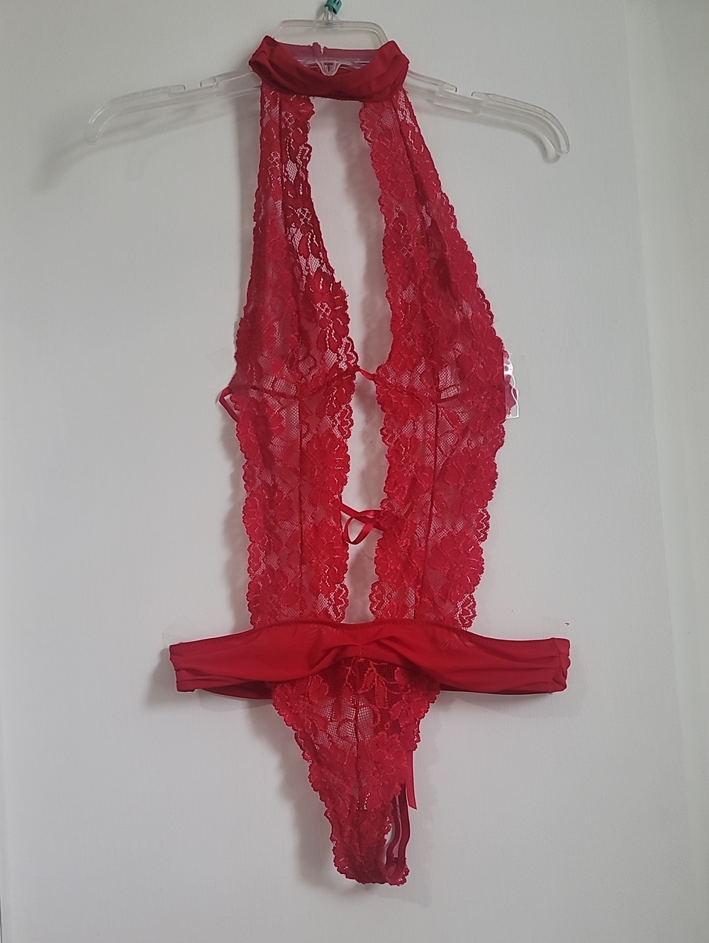 Valege Body Thong Tess Lace Red Size S-M